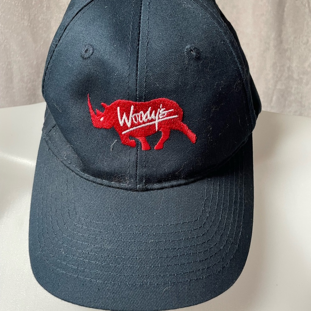 Woody's Navy Blue Cap with Red Rhino Logo